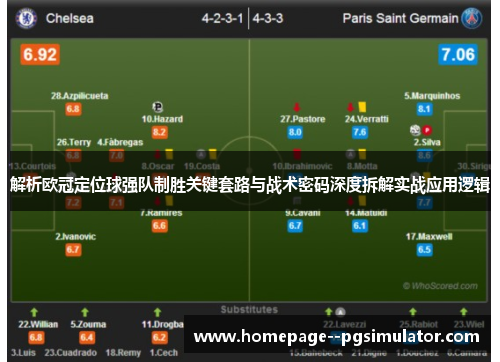 解析欧冠定位球强队制胜关键套路与战术密码深度拆解实战应用逻辑