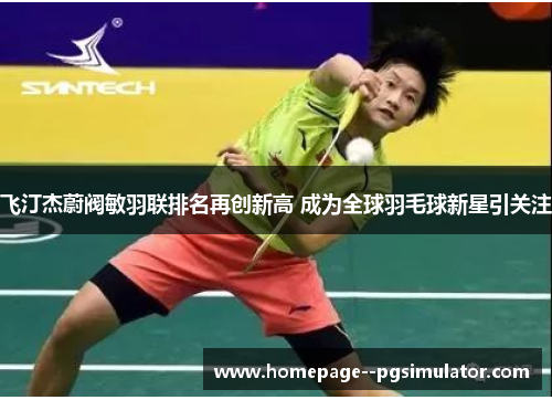 飞汀杰蔚阀敏羽联排名再创新高 成为全球羽毛球新星引关注